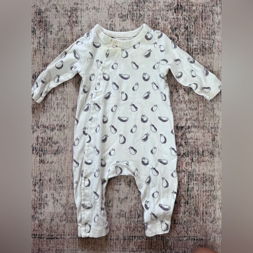 GAP White and Purple Footies One Piece